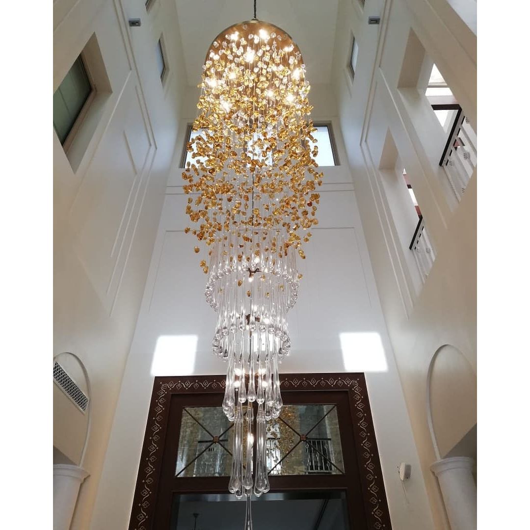 Rainfall Glass Gem Stone Chandelier - Italian Concept