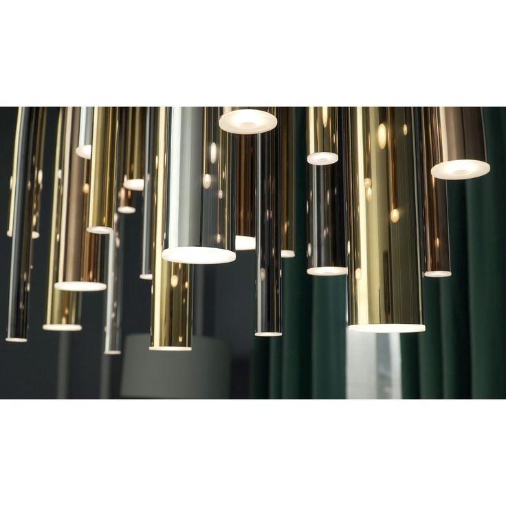 Bellini Round Metal Tubular Pendant Light Chandelier - Italian Concept - 