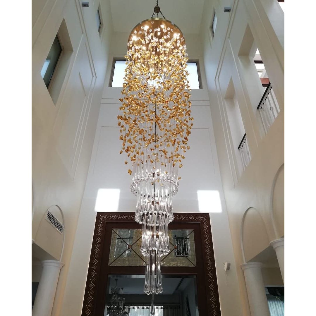 Rainfall Glass Gem Stone Chandelier - Italian Concept