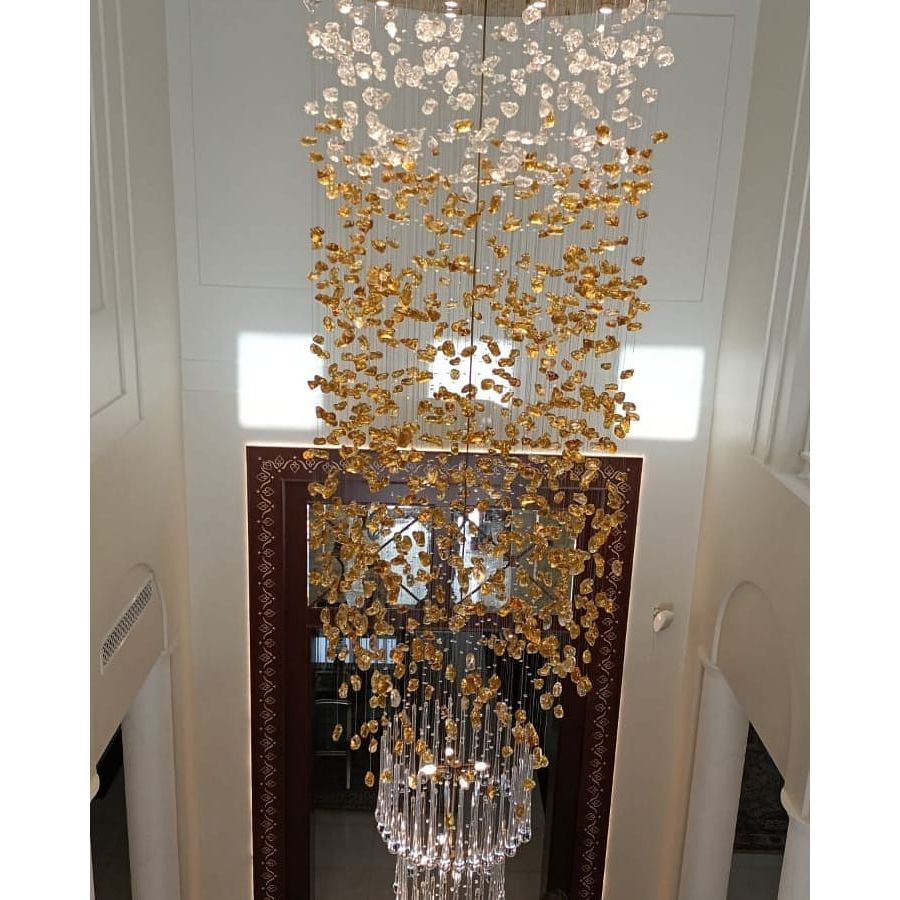 Rainfall Glass Gem Stone Chandelier - Italian Concept