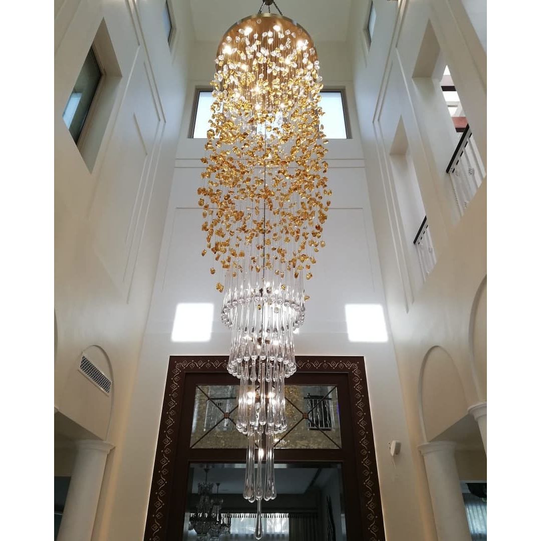 Rainfall Glass Gem Stone Chandelier - Italian Concept