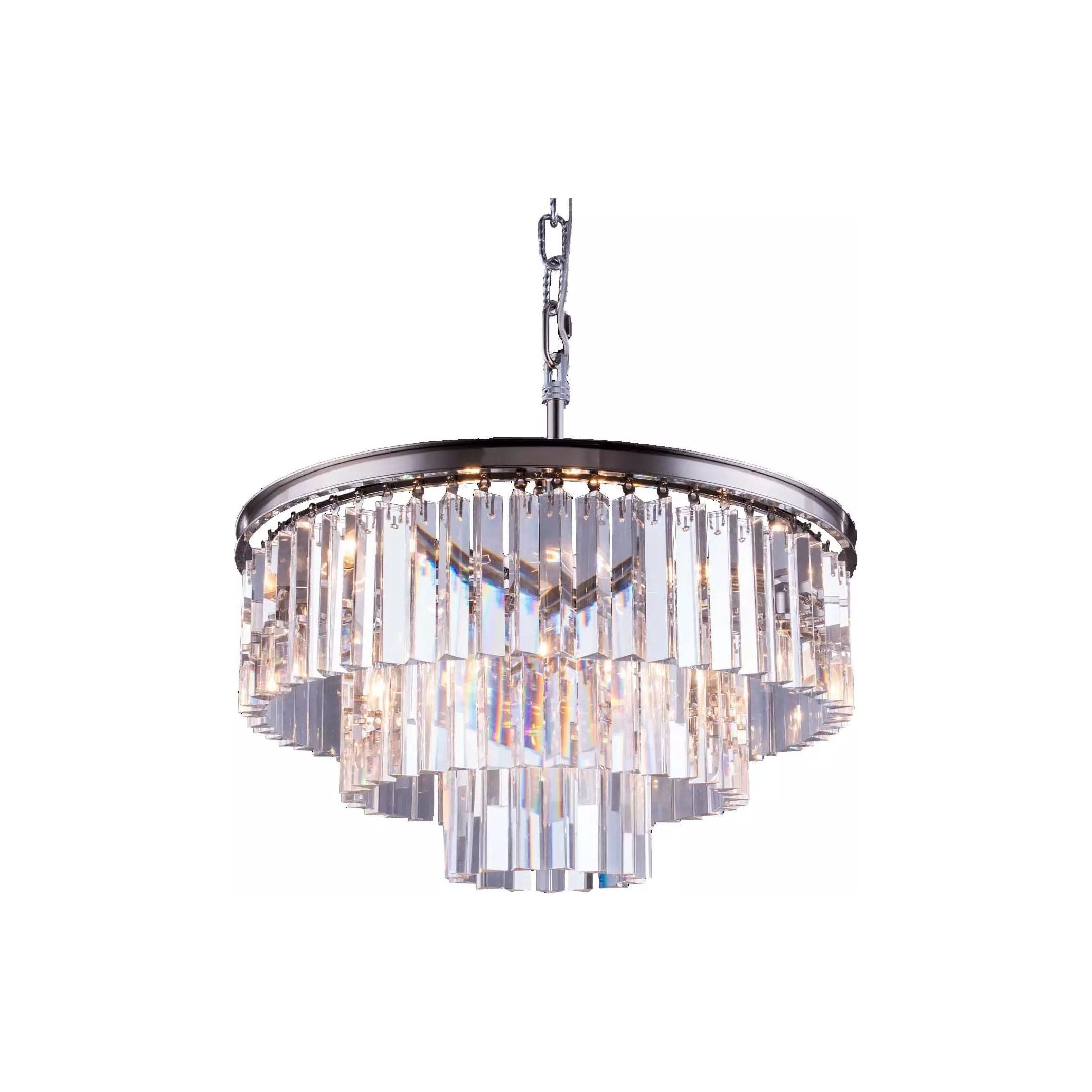 Apex Odeon Round Crystal Fringe Chandelier Collection - Italian Concept - 