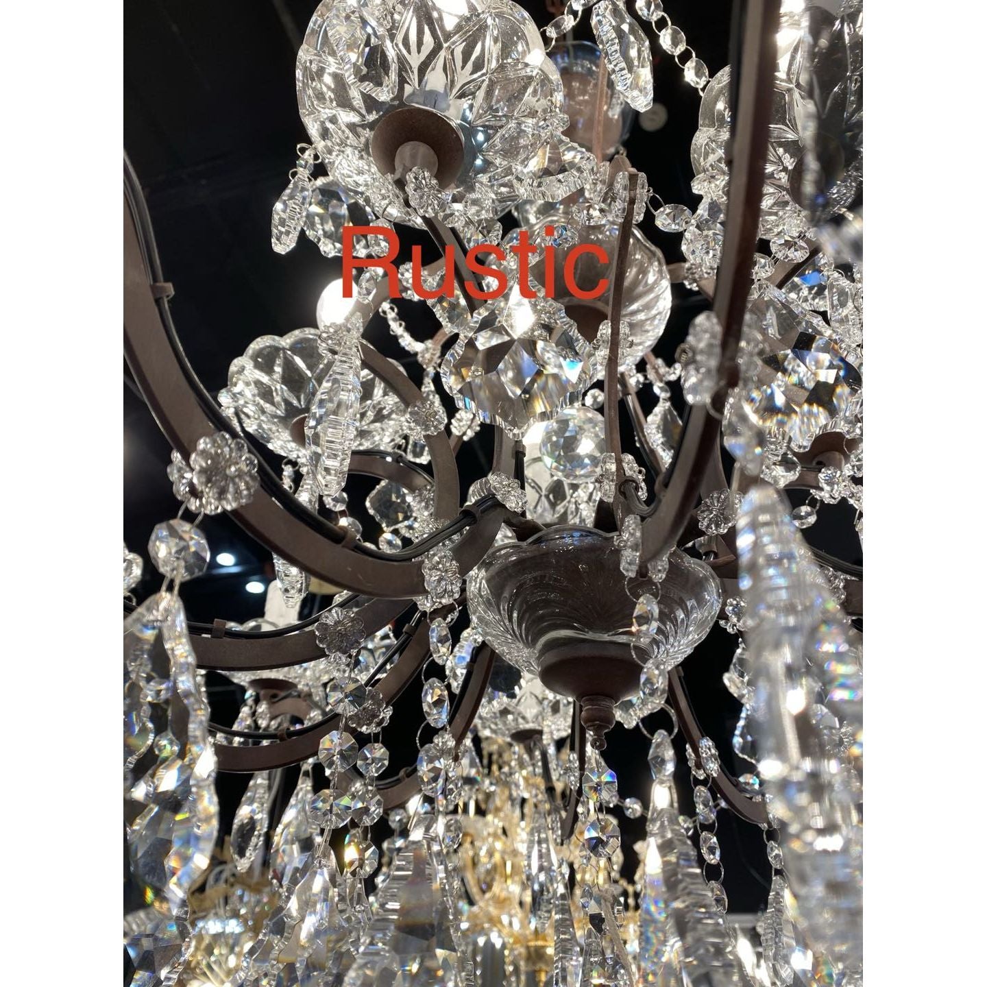 MN Iron Orb Smoke Crystal Chandelier - Italian Concept