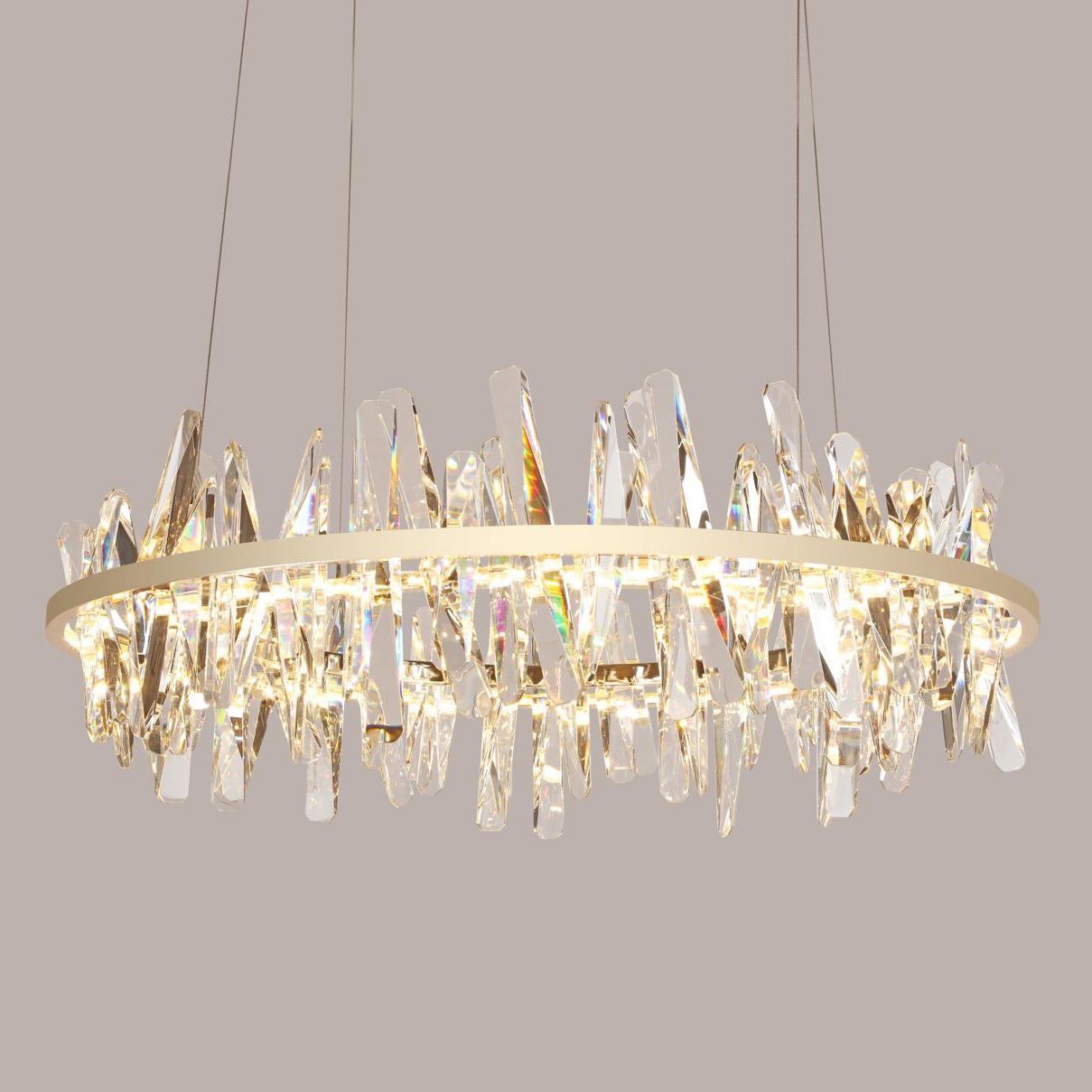 Beneteau Crystal Round Ring LED Chandelier - Italian Concept - 