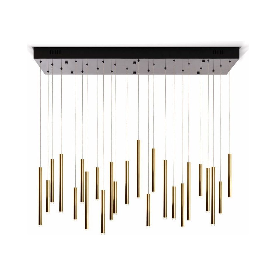 Bellini Rectangular Two-Tone Tubular Pendant Light Chandelier - Italian Concept - 