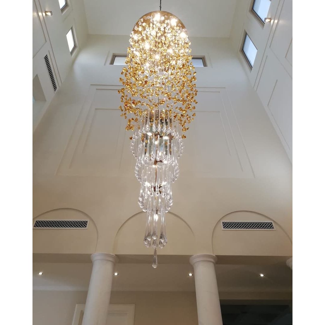 Rainfall Glass Gem Stone Chandelier - Italian Concept