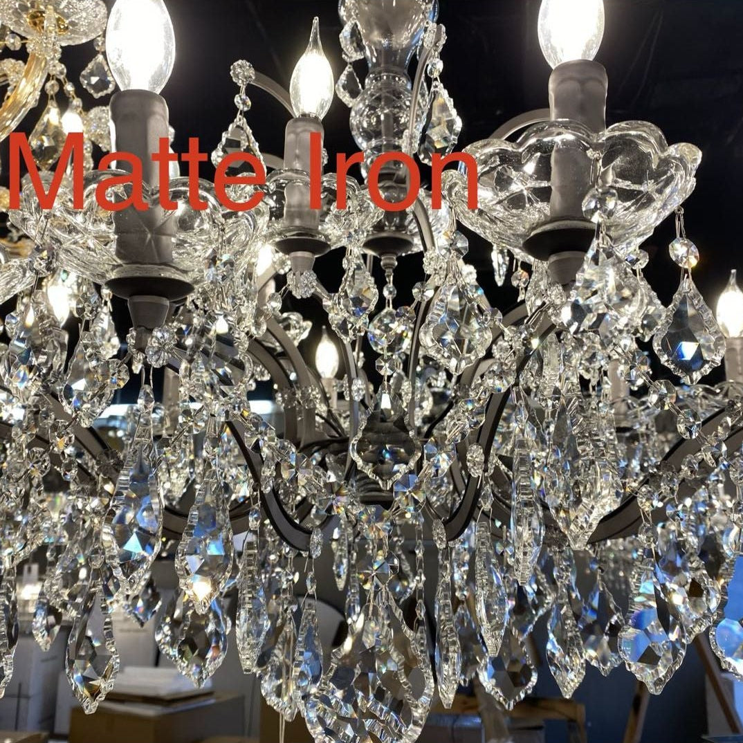 25 Light Maria Theresa Smoke Crystal Chandelier - Italian Concept - 
