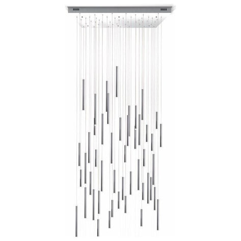 Bellini Square Two-Tone Tubular Pendant Light Chandelier - Italian Concept - 