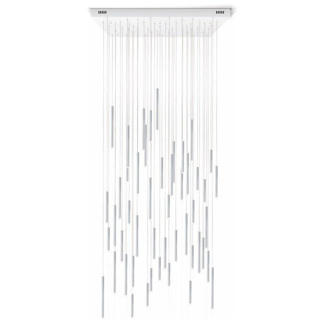 Bellini Square Two-Tone Tubular Pendant Light Chandelier - Italian Concept - 