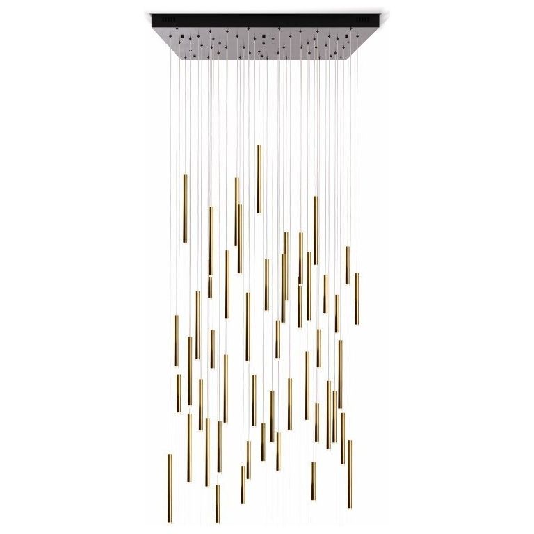 Bellini Square Two-Tone Tubular Pendant Light Chandelier - Italian Concept - 