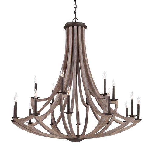 Osteria 48"W Reclaimed Wood Chandelier - Italian Concept