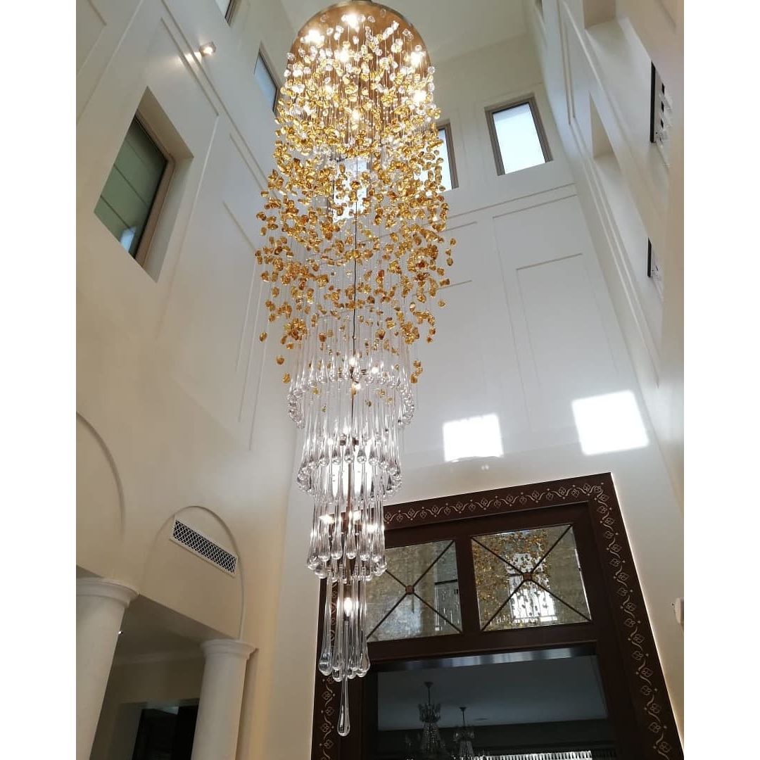 Rainfall Glass Gem Stone Chandelier - Italian Concept