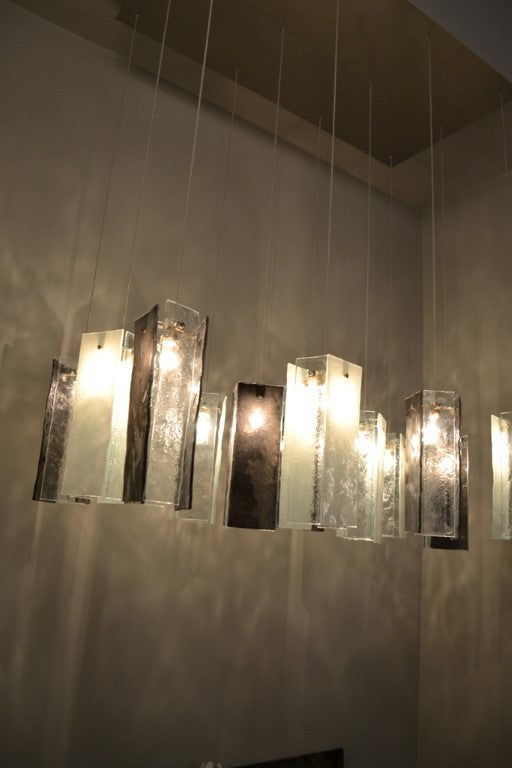 Rain Square Cluster Glass tile Pendant Chandelier - Italian Concept - 