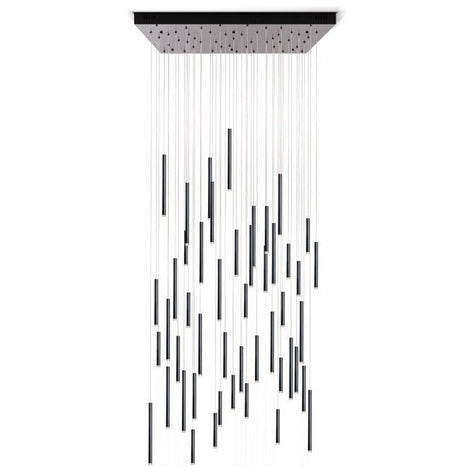 Bellini Square Two-Tone Tubular Pendant Light Chandelier - Italian Concept - 