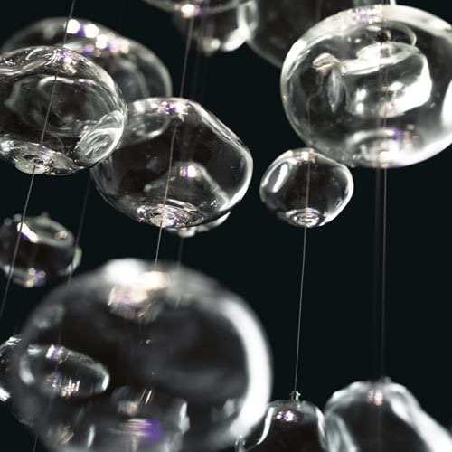 Fountaine Rectangle Rainfall / Waterfall Glass Globe / Bubble Chandelier - Italian Concept - 