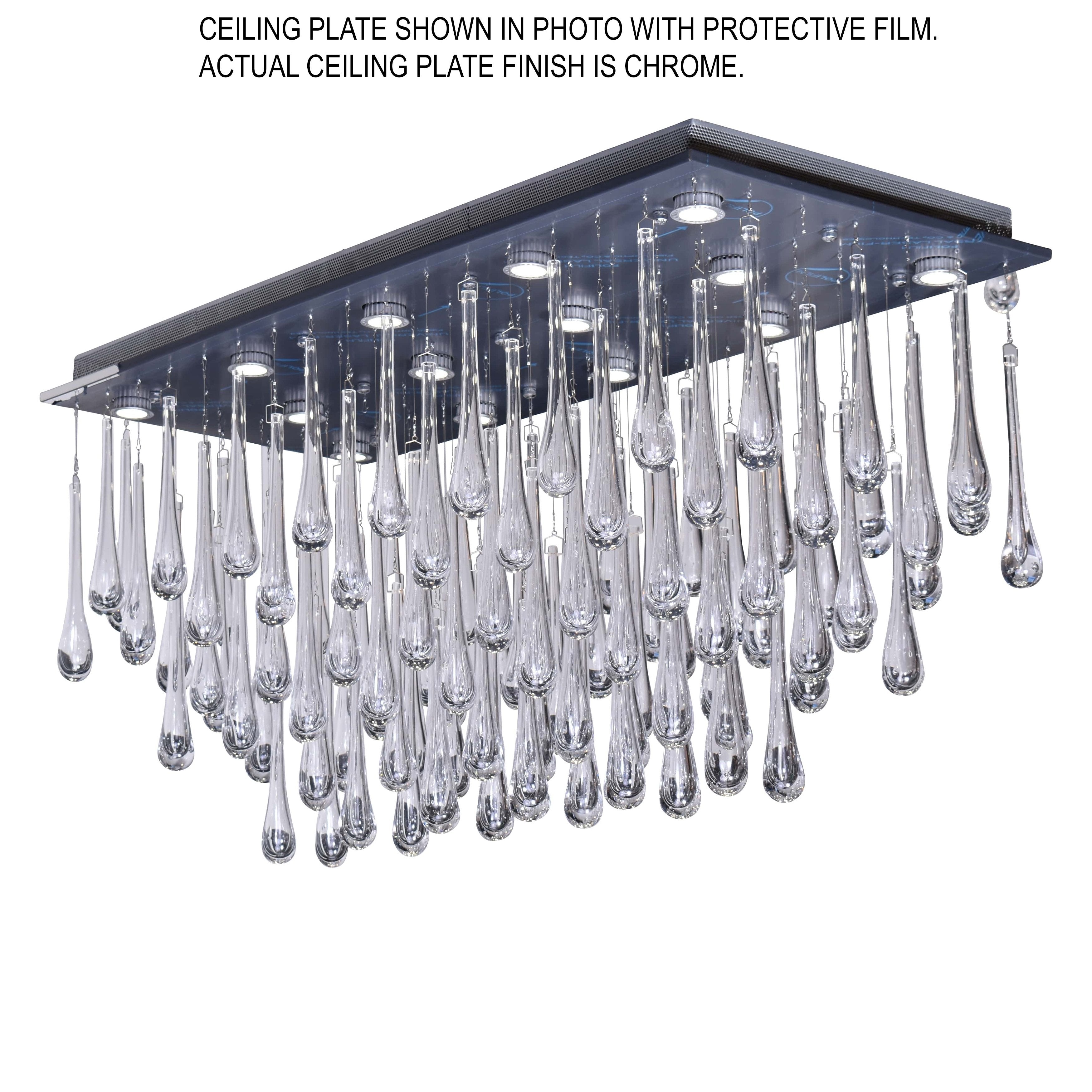 Blue Rainfall Murano Glass Chandelier - Italian Concept - 