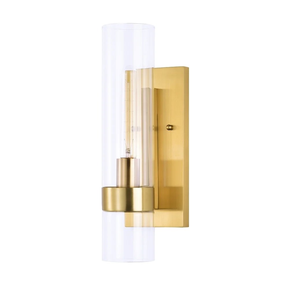 Armature Cylinder Clear Glass Wall Sconce - Italian Concept - 