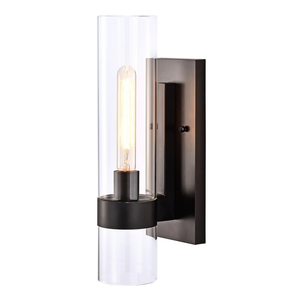 Armature Cylinder Clear Glass Wall Sconce - Italian Concept - 