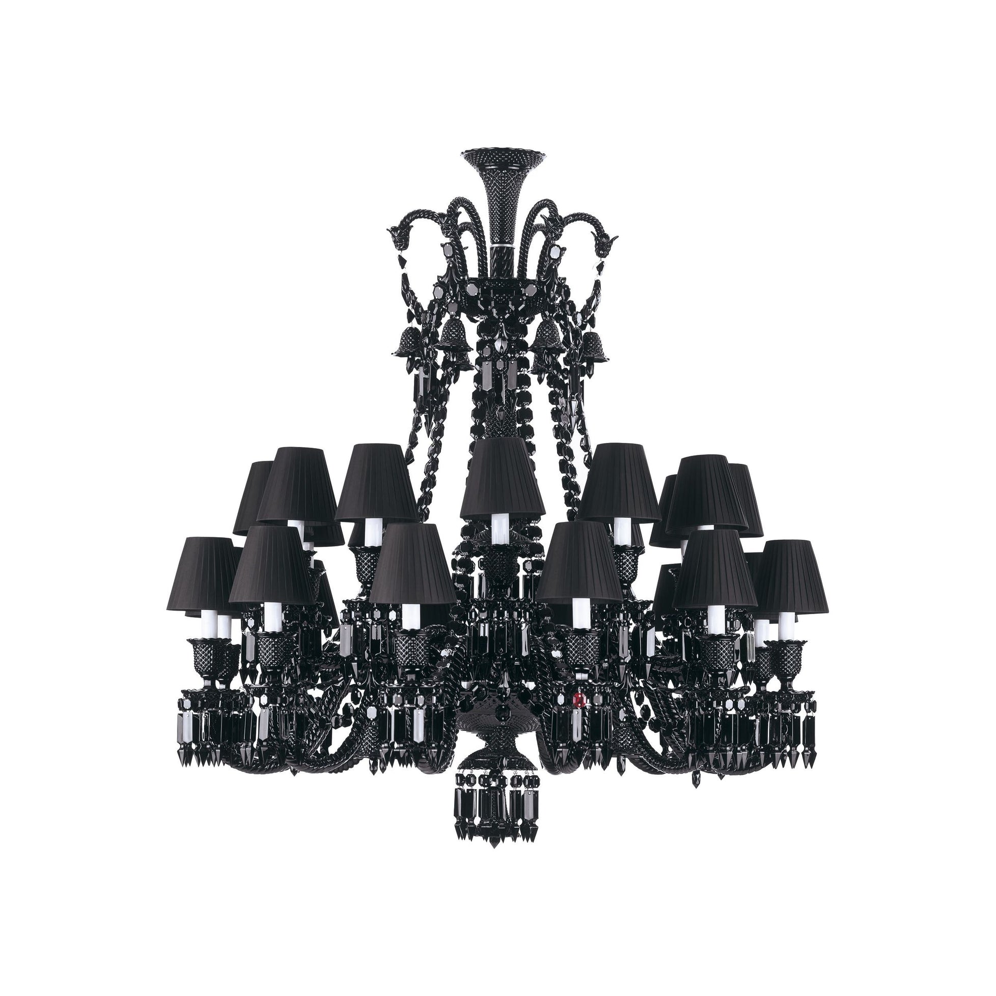 Antoinette 24 Light Black Crystal Chandelier - Italian Concept - 