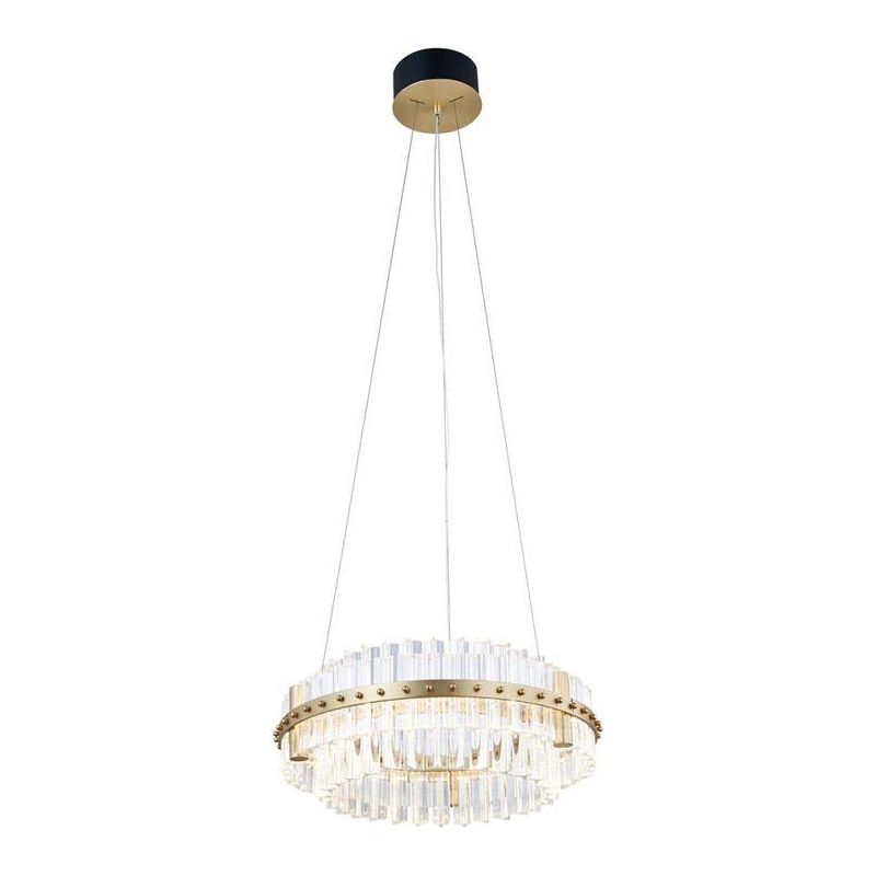 Aquinox 2-Tier Round Crystal Ring LED Chandelier - Italian Concept - 