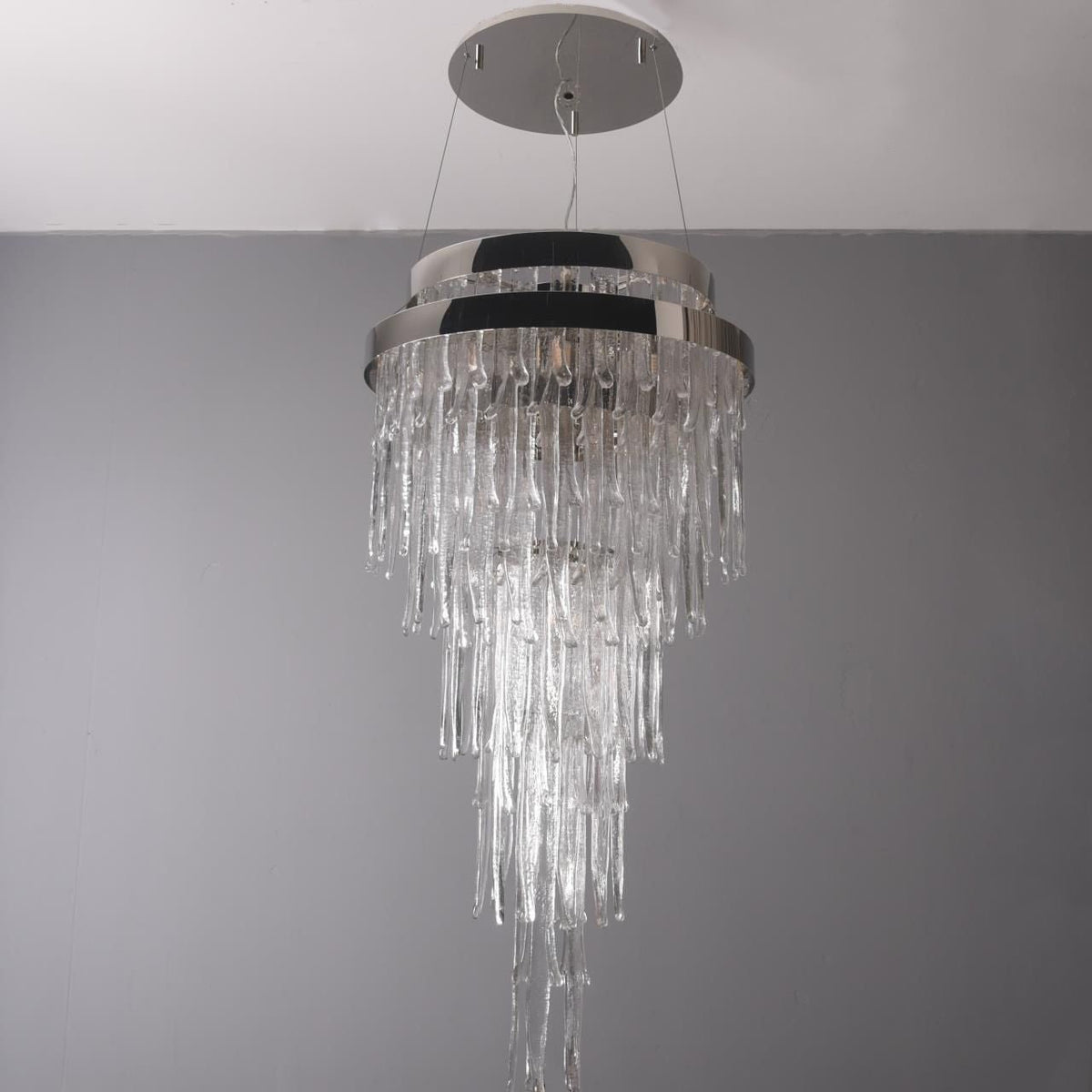 Laval Round Waterfall Tubular Foyer Chandelier