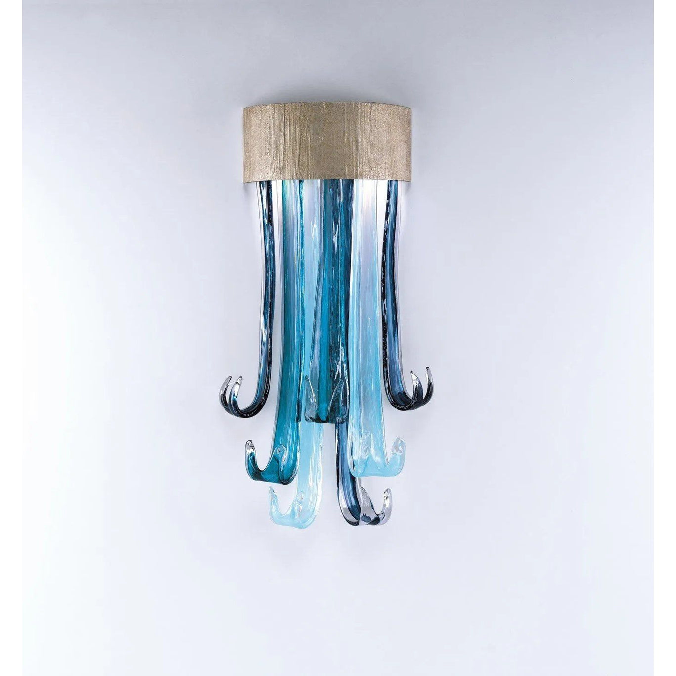 Blue Rainfall / Waterfall Murano Glass Chandelier - Italian Concept - 