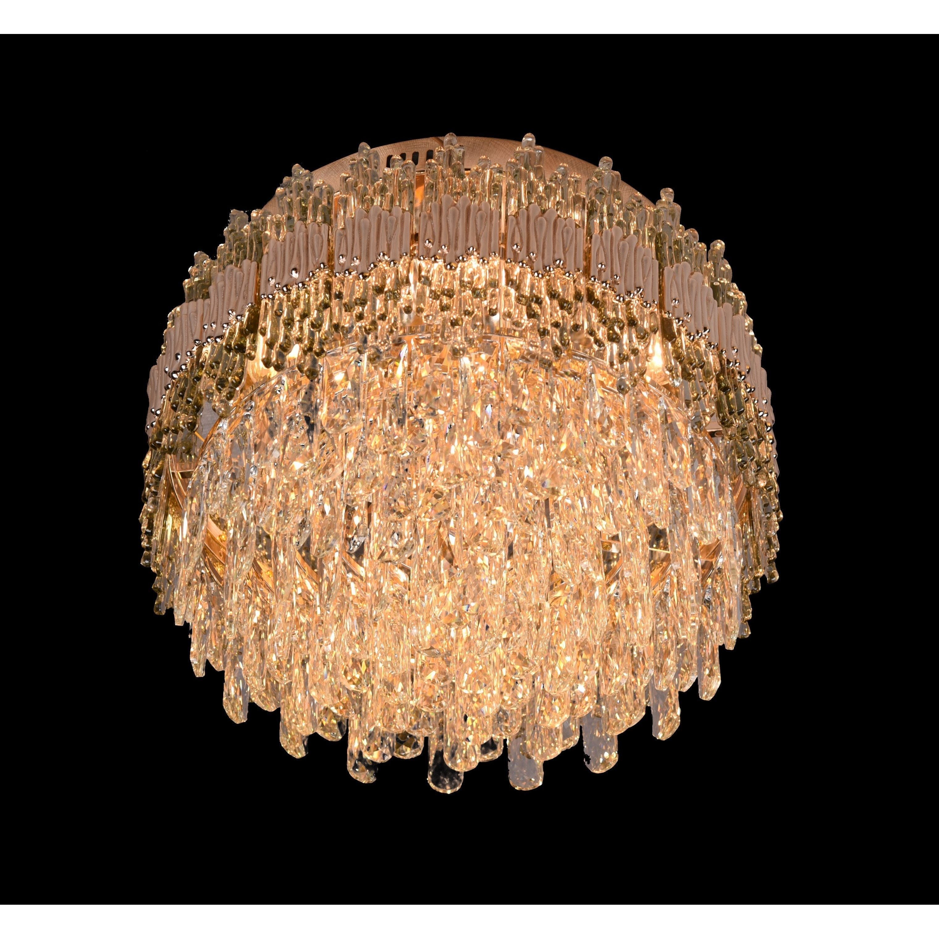 Demilune Flushmount 24"W Chandelier - Italian Concept