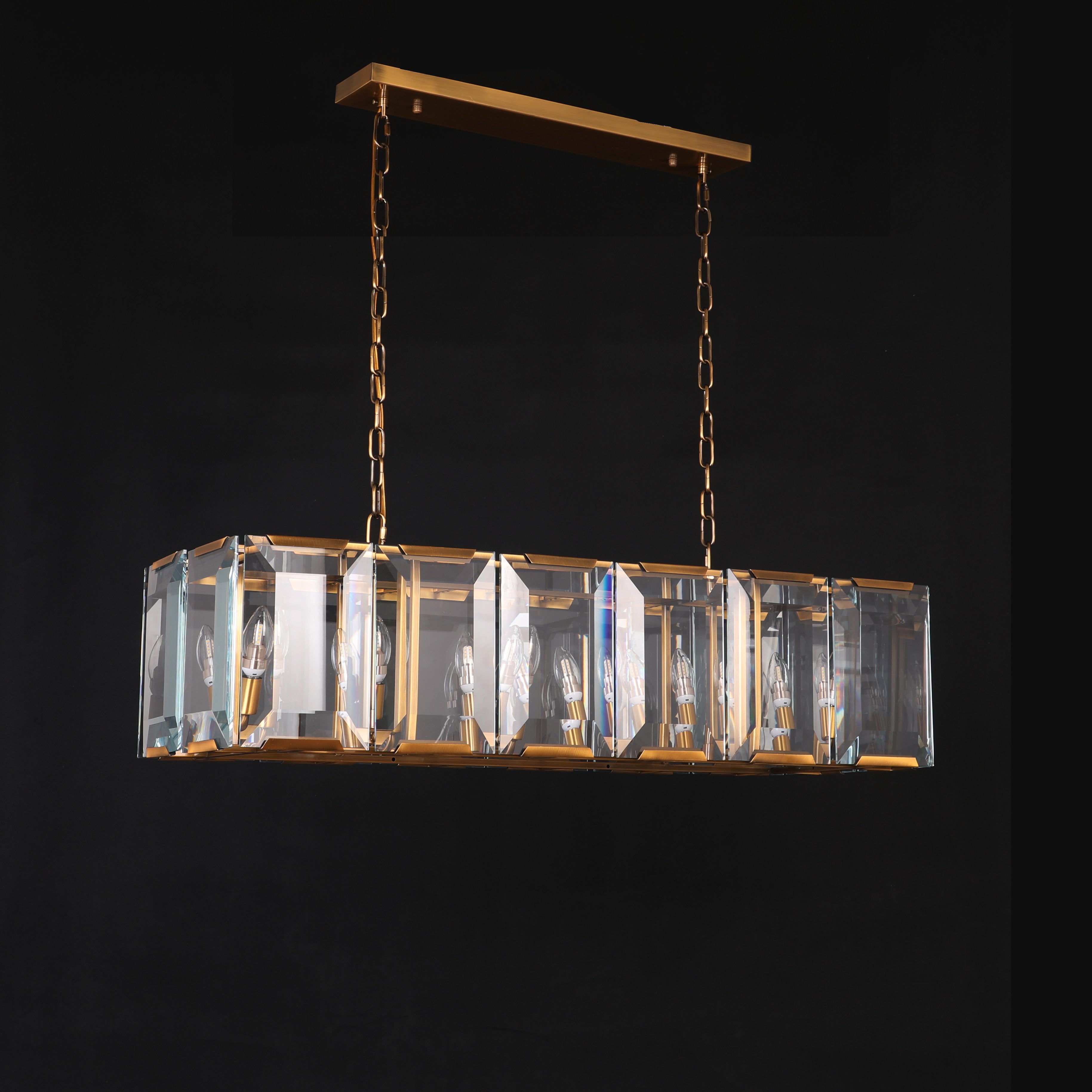 Tundra Crystal Rectangular Chandelier - Italian Concept