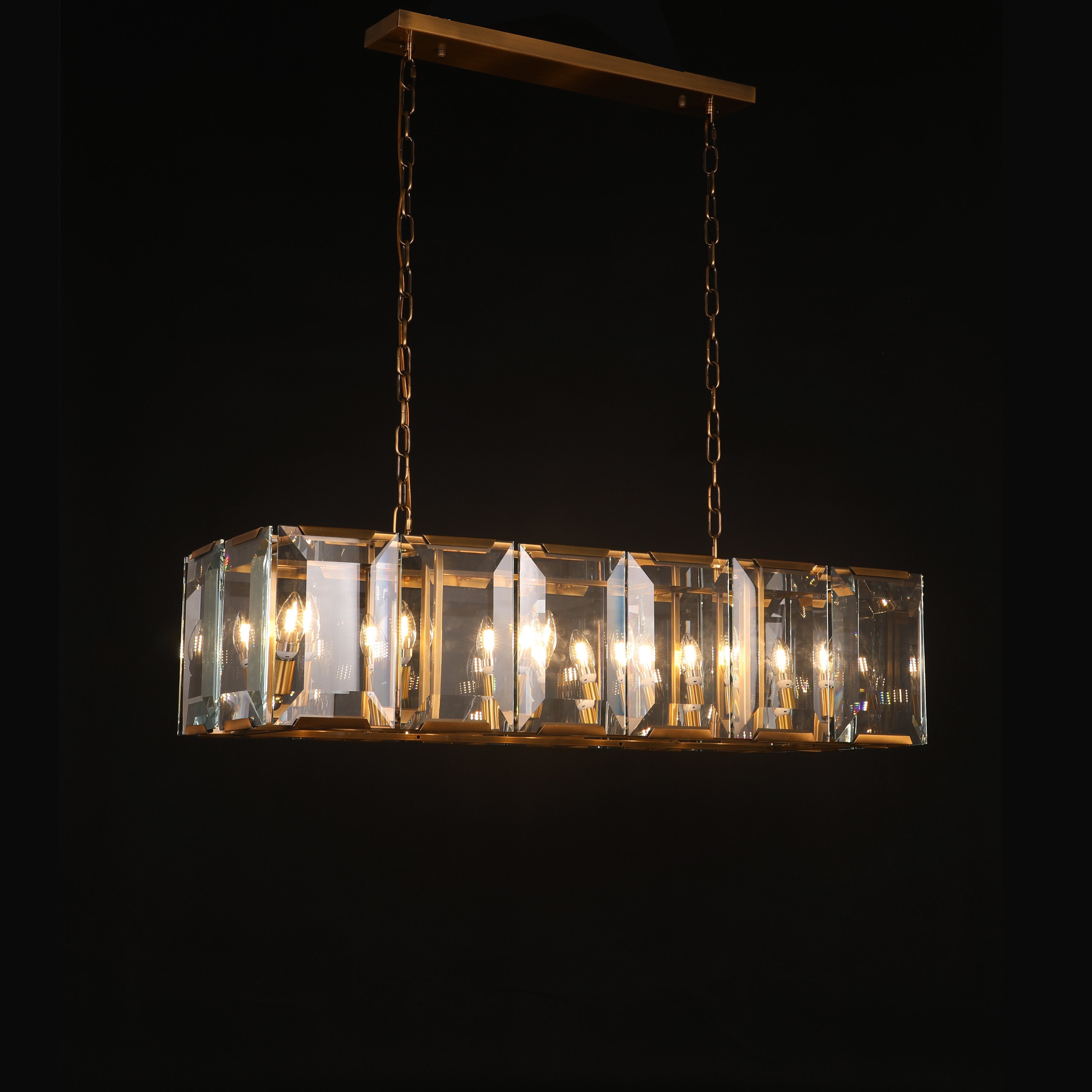 Tundra Crystal Rectangular Chandelier - Italian Concept