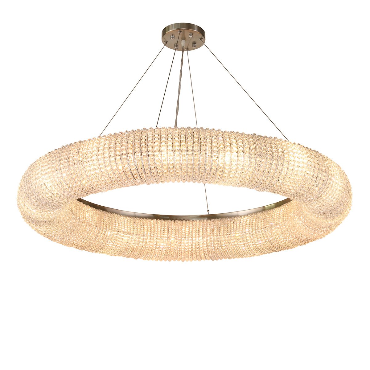 Empire Round Crystal Ring Beaded Chandelier - Italian Concept