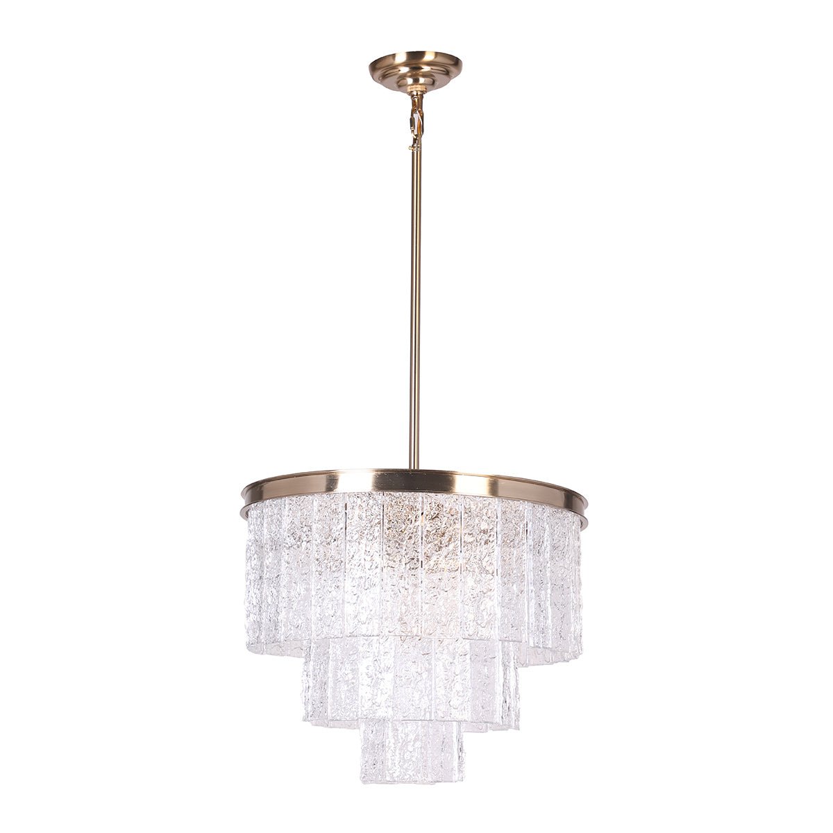 Oliver Round Tiered Glass Tile Chandelier Collection - Italian Concept - 