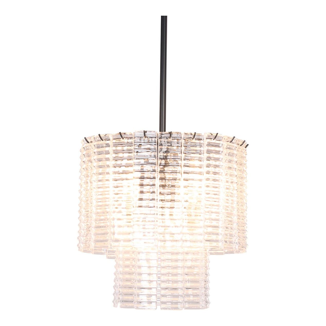 Cuirass Round Ribbed Glass Tile Chandelier Collection - Italian Concept - 