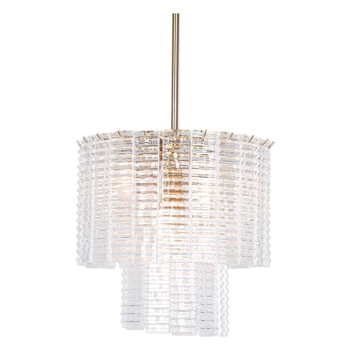 Cuirass Round Ribbed Glass Tile Chandelier Collection - Italian Concept - 