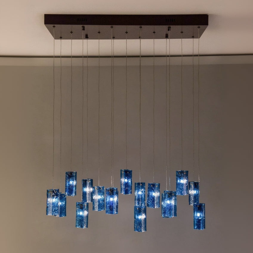 Rain Glass Tile Single Pendant Light - Italian Concept