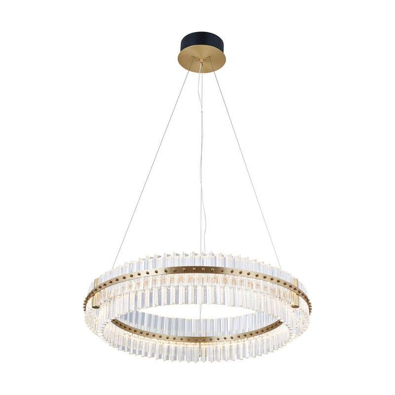 Aquinox 2-Tier Round Crystal Ring LED Chandelier - Italian Concept - 