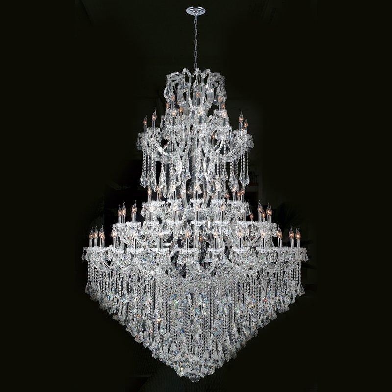 Matte Black Foyer Maria Theresa Crystal Chandelier LT-81155 - Italian Concept