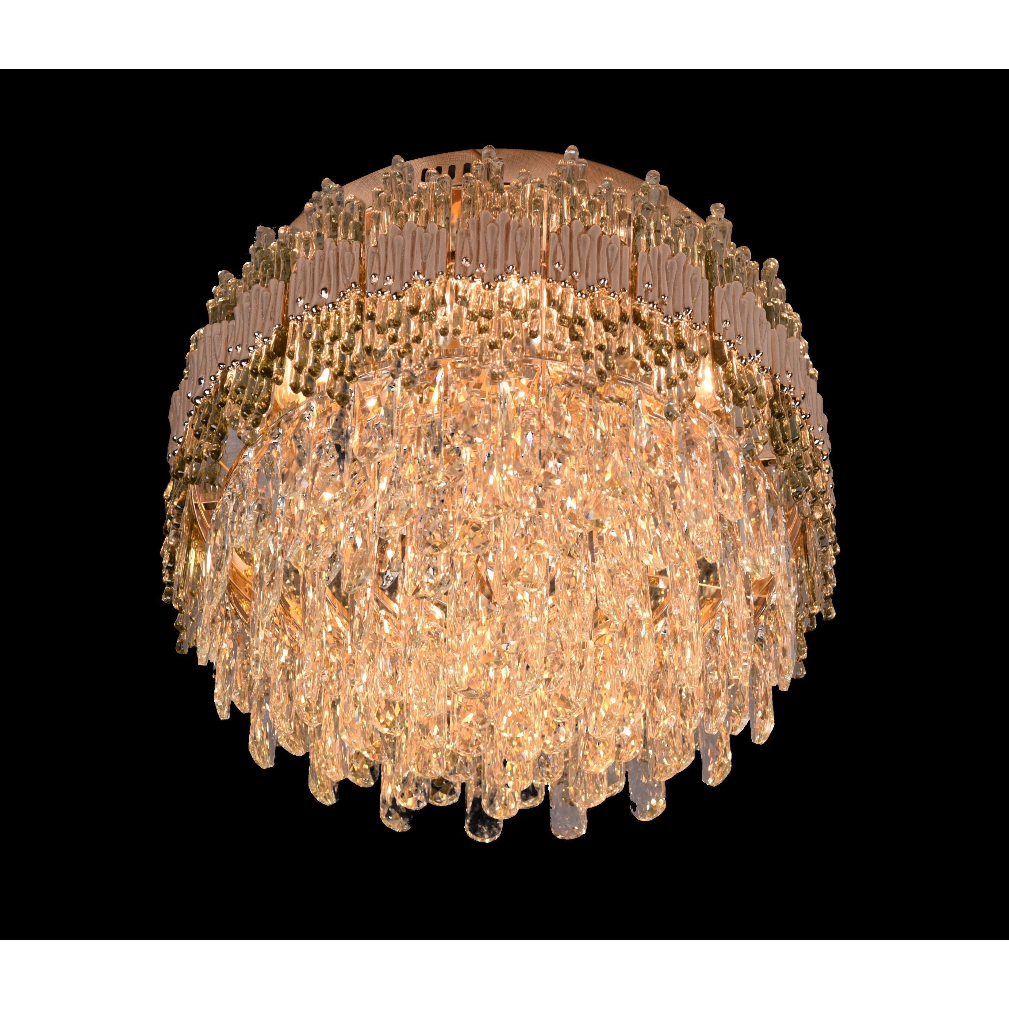 Demilune Flushmount 24"W Chandelier - Italian Concept