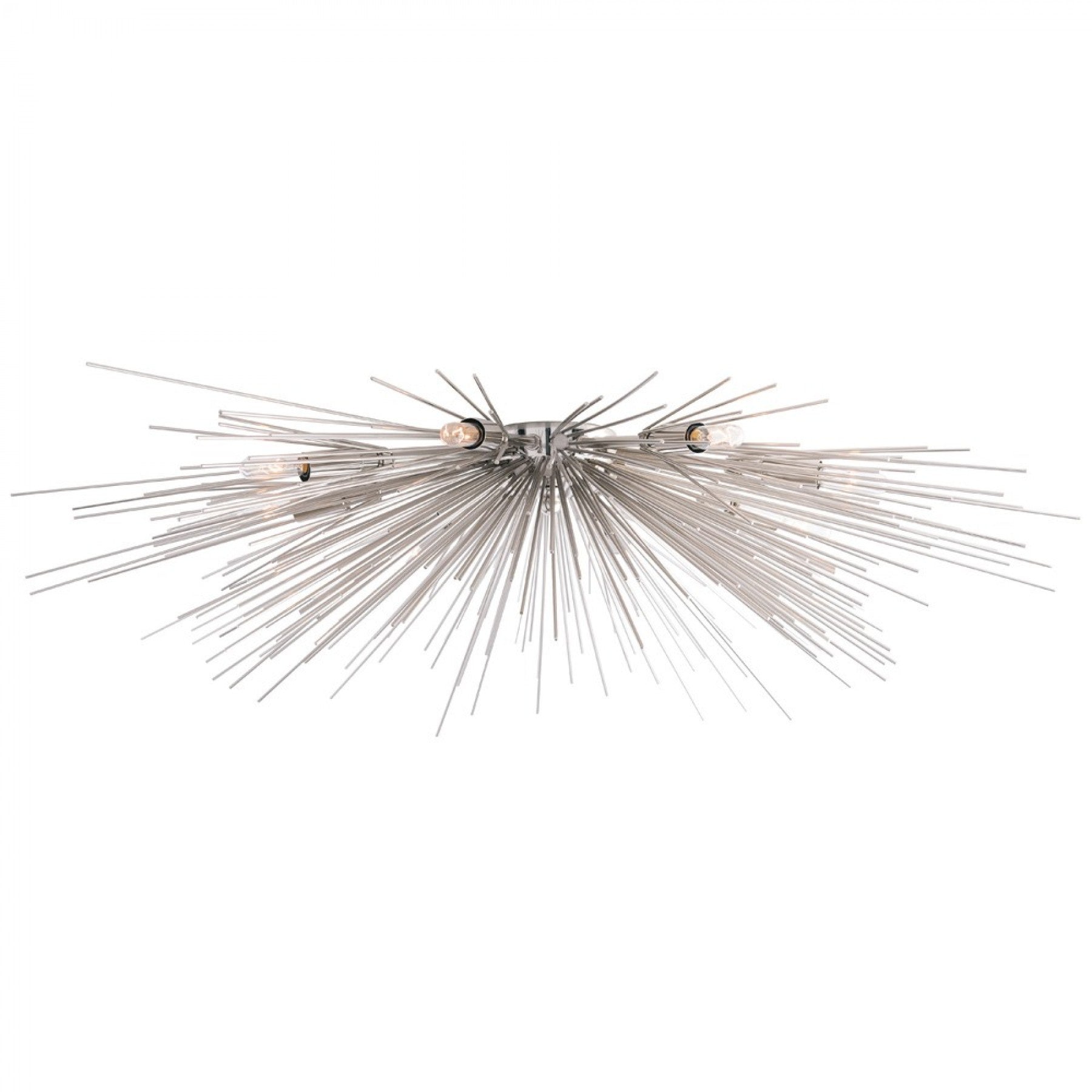 Flushmount Sputnik Chandelier Polished Nickel 60" - Italian Concept