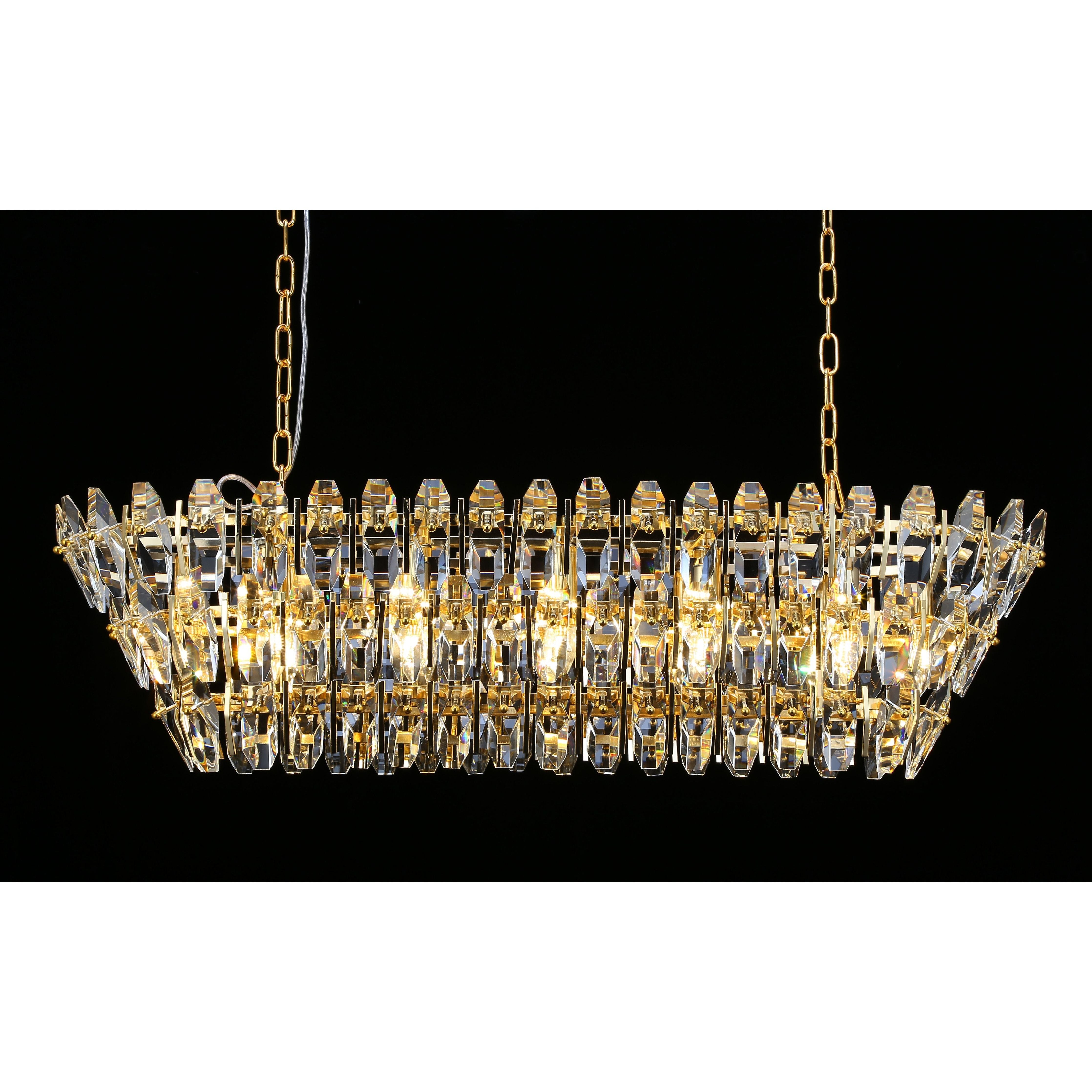 Sol Odeon Linear Crystal Chandelier - Italian Concept