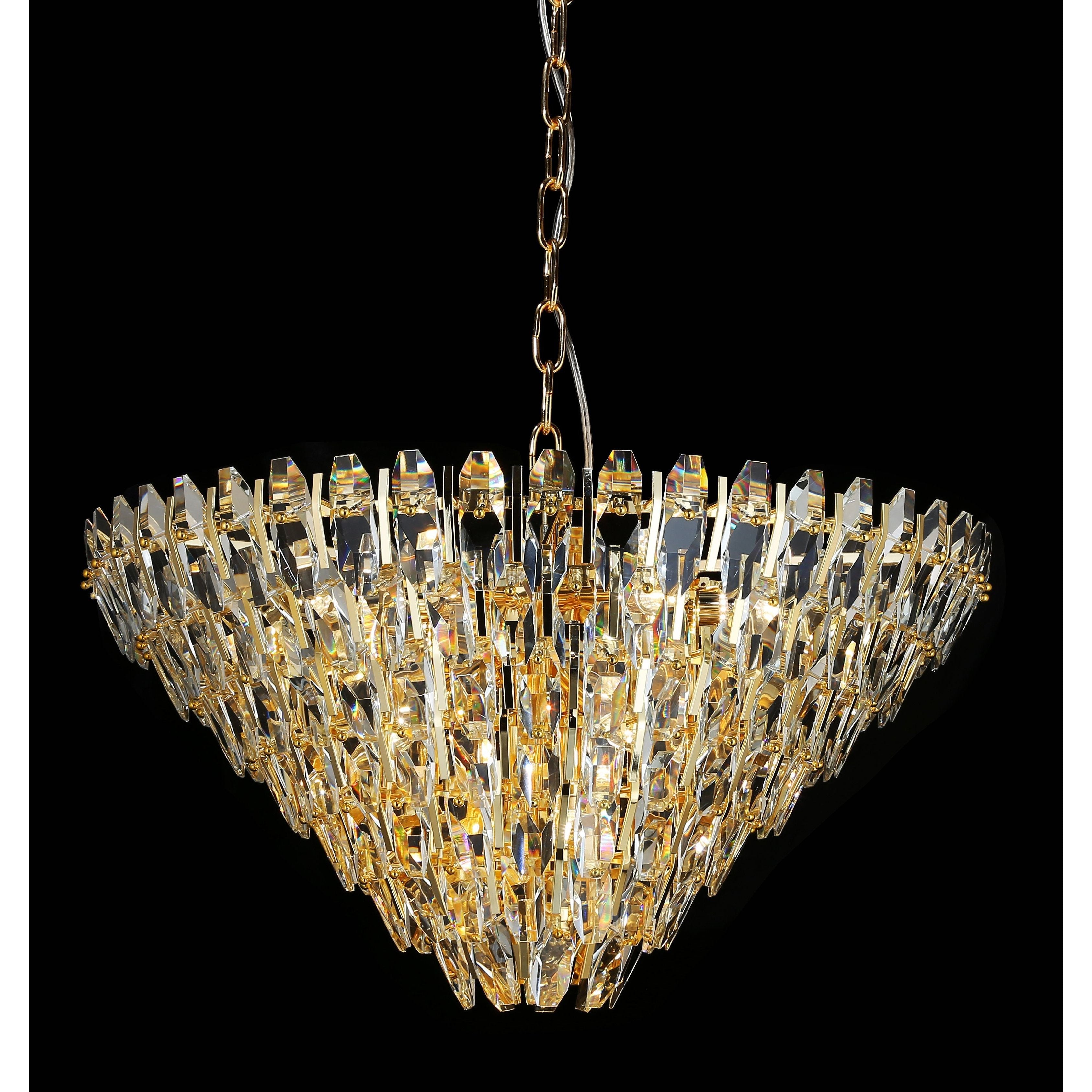 Sol Round Odeon Crystal Tiered Chandelier - Italian Concept