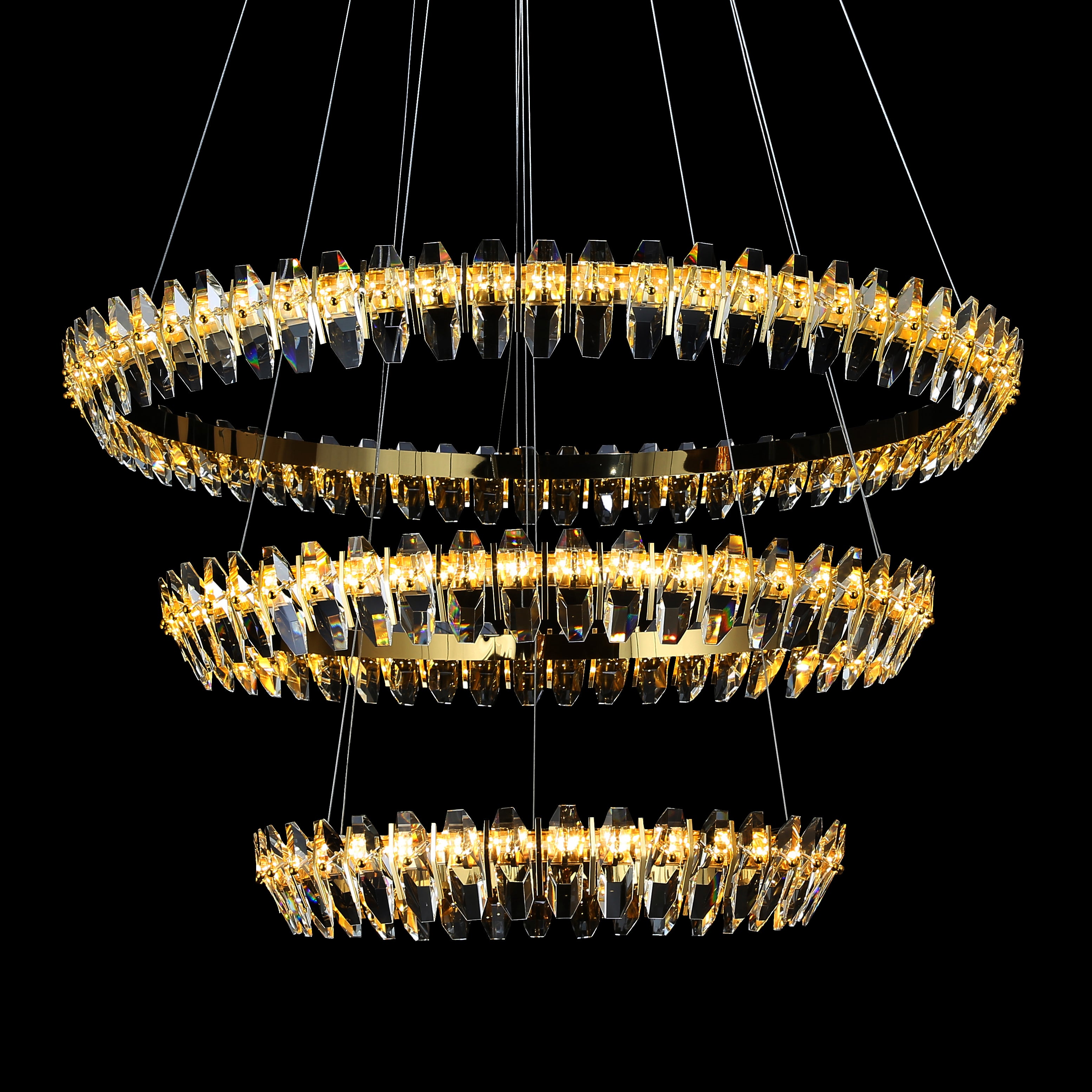 Sol Crystal Ring LED Chandelier - Italian Concept