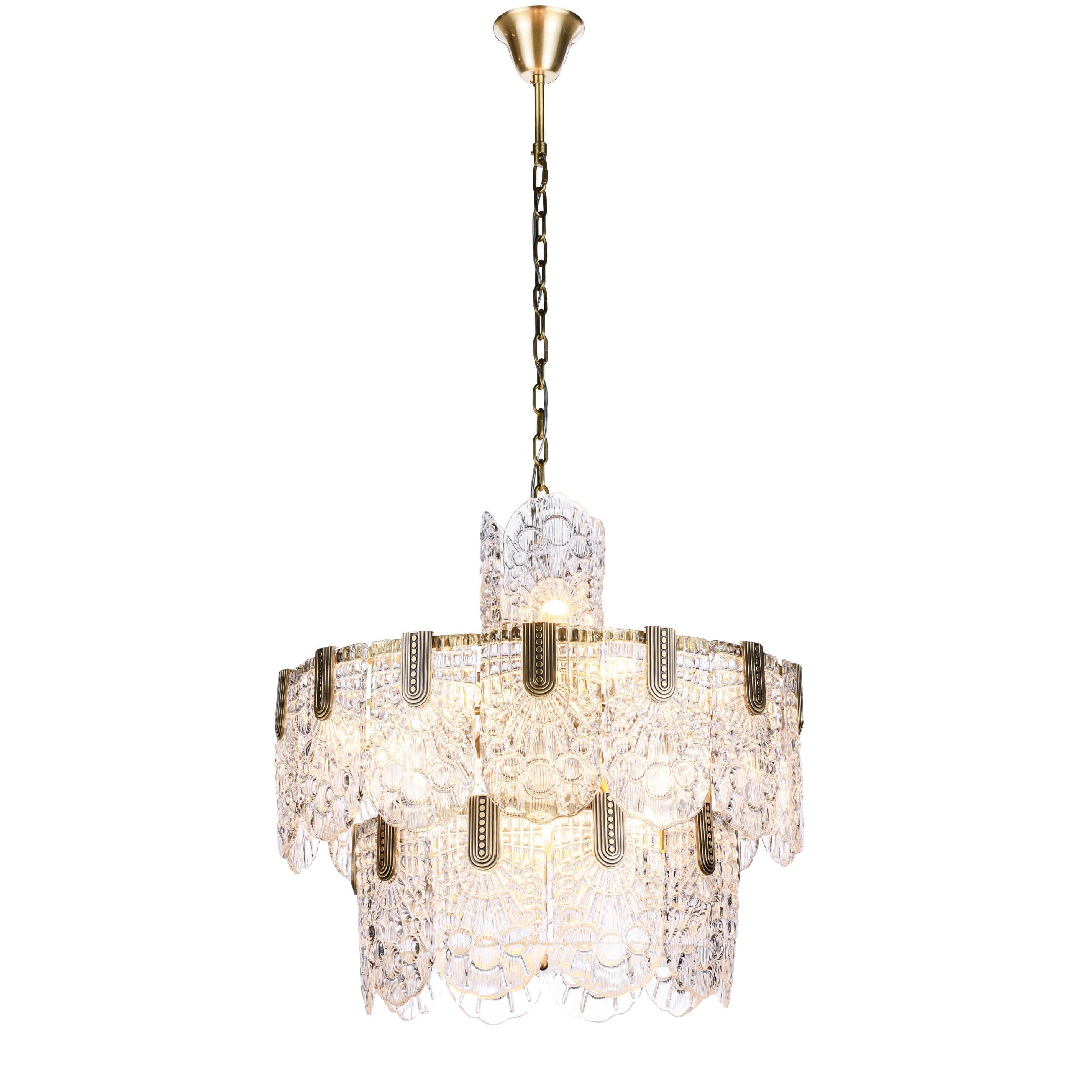 Jacques Brass Crystal Round Chandelier - Italian Concept
