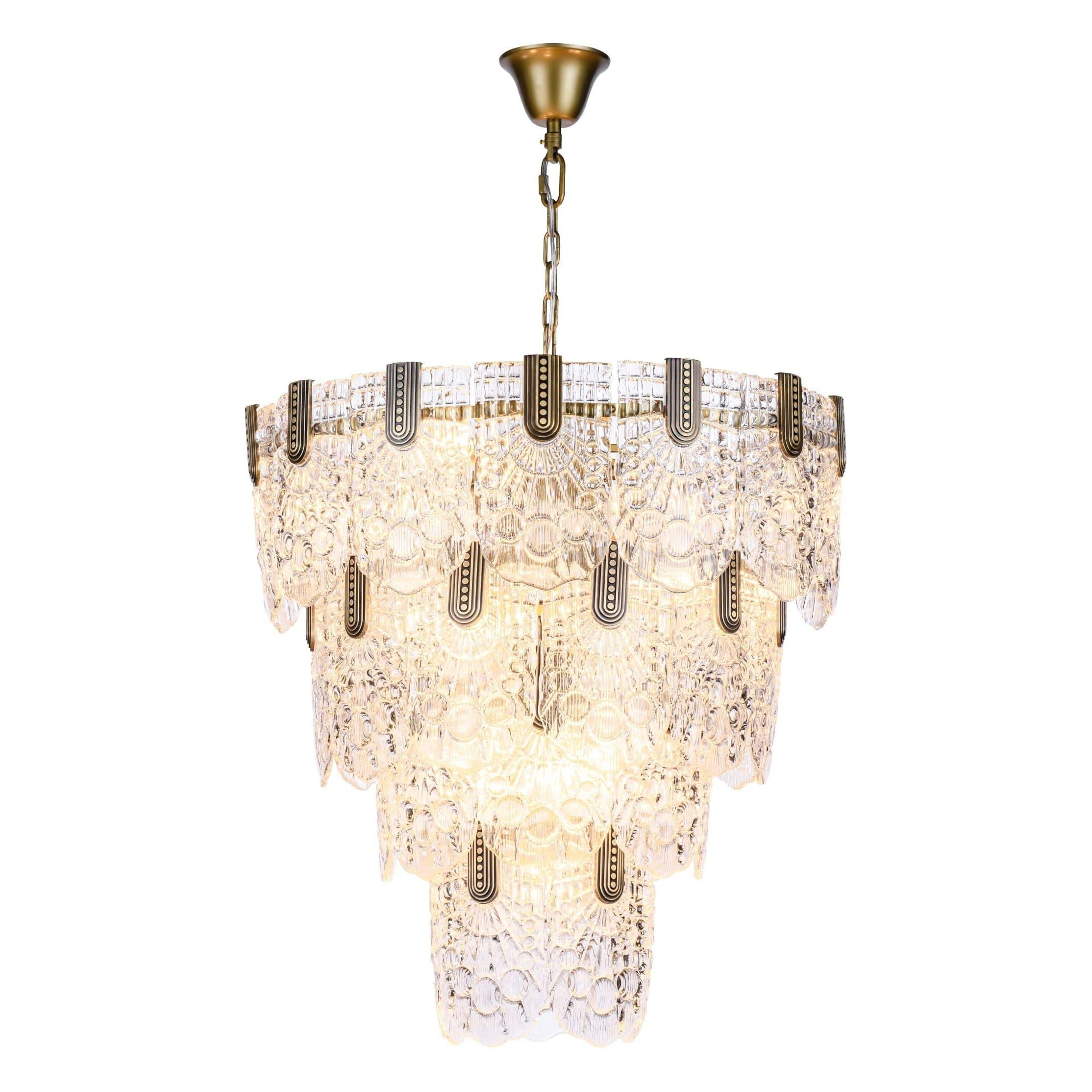 Jacques Brass Crystal Round Chandelier - Italian Concept