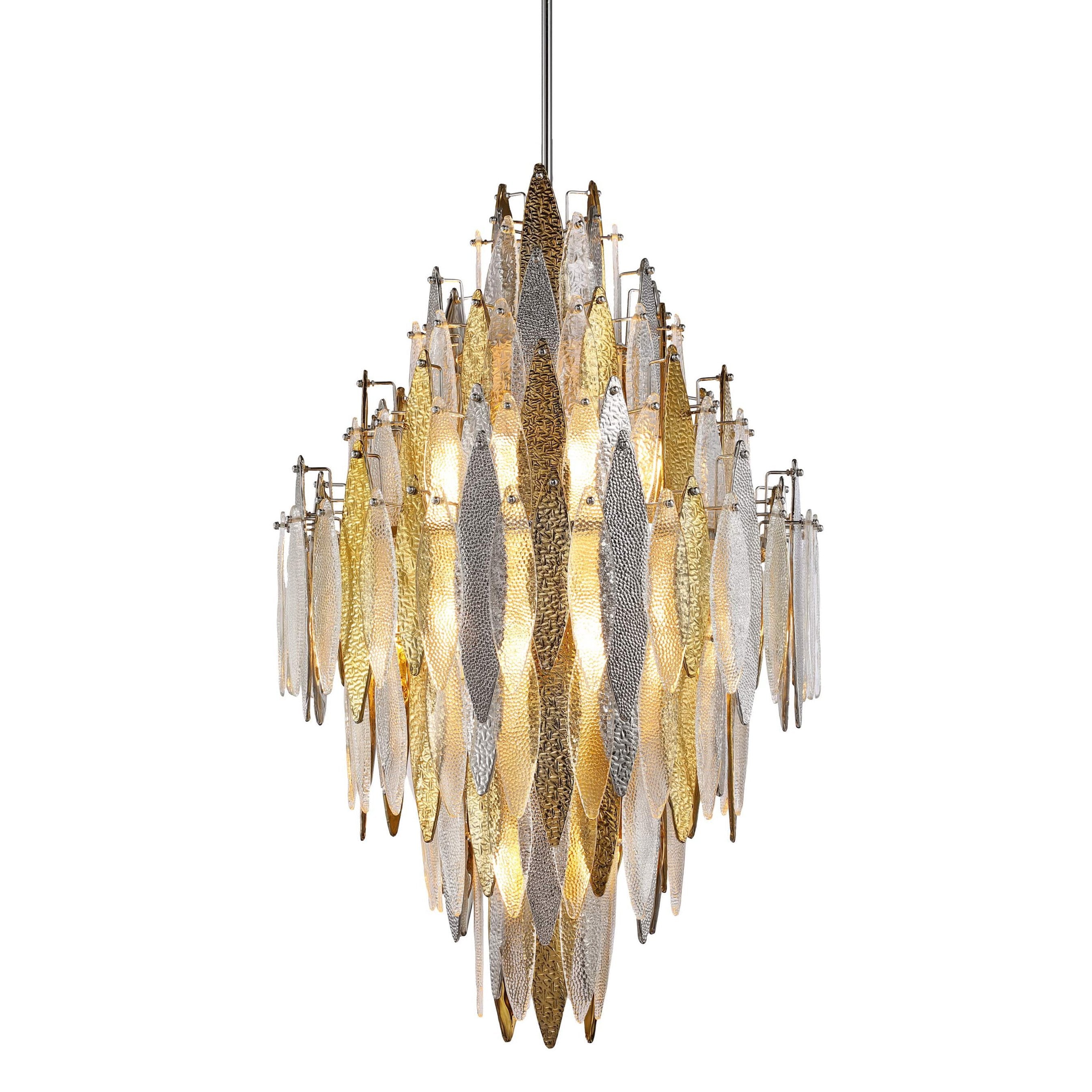 Alba Empire Tiered Oval Glass Chandelier - Italian Concept - 