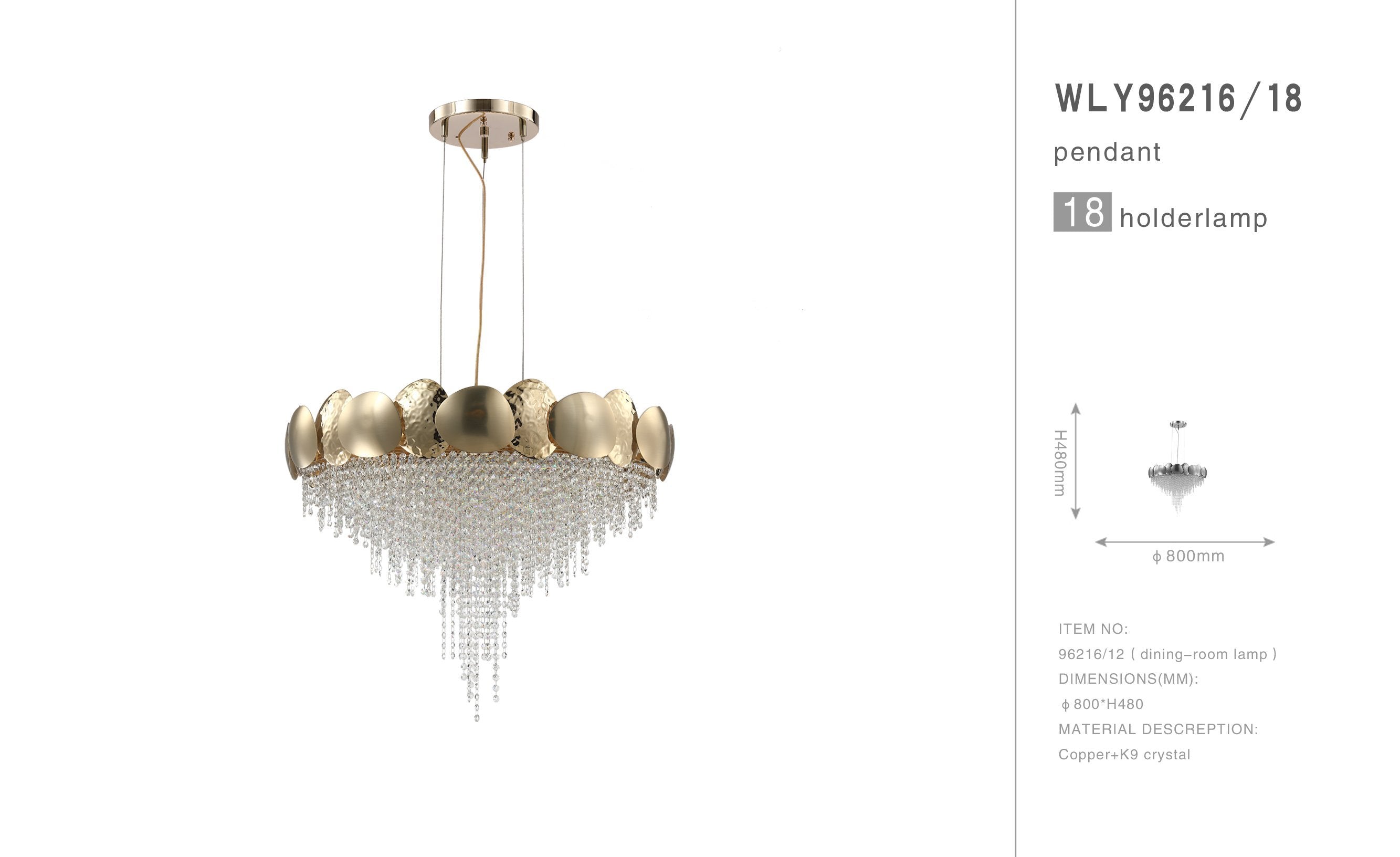 Amadeo Round Brass Crystal Chandelier - Italian Concept - 