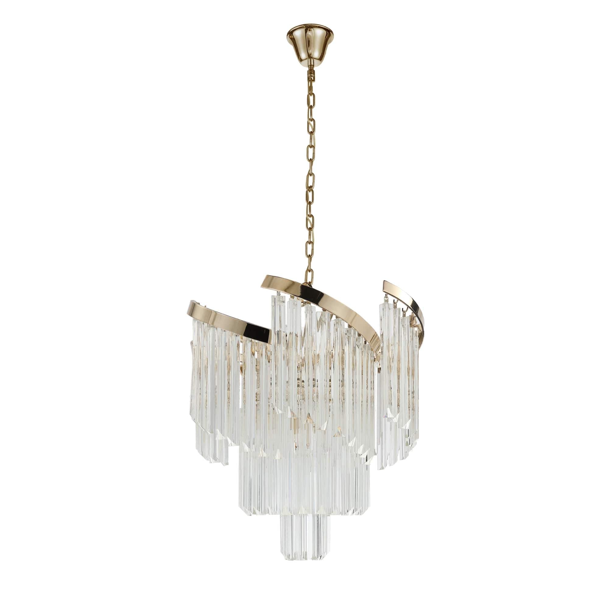 Twin Palms Round Crystal Chandelier - Italian Concept