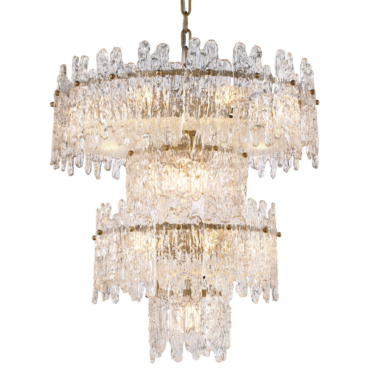 Faust Tiered Round Glass Chandelier - Italian Concept