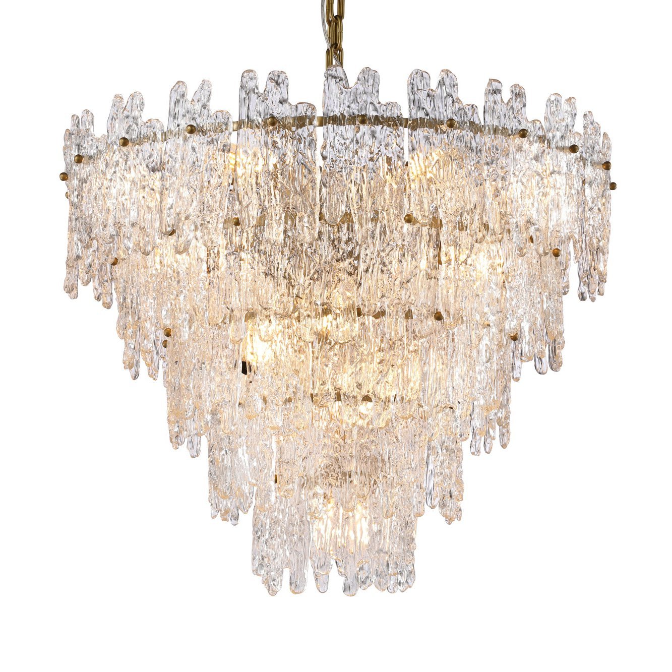Faust Tiered Round Glass Chandelier - Italian Concept