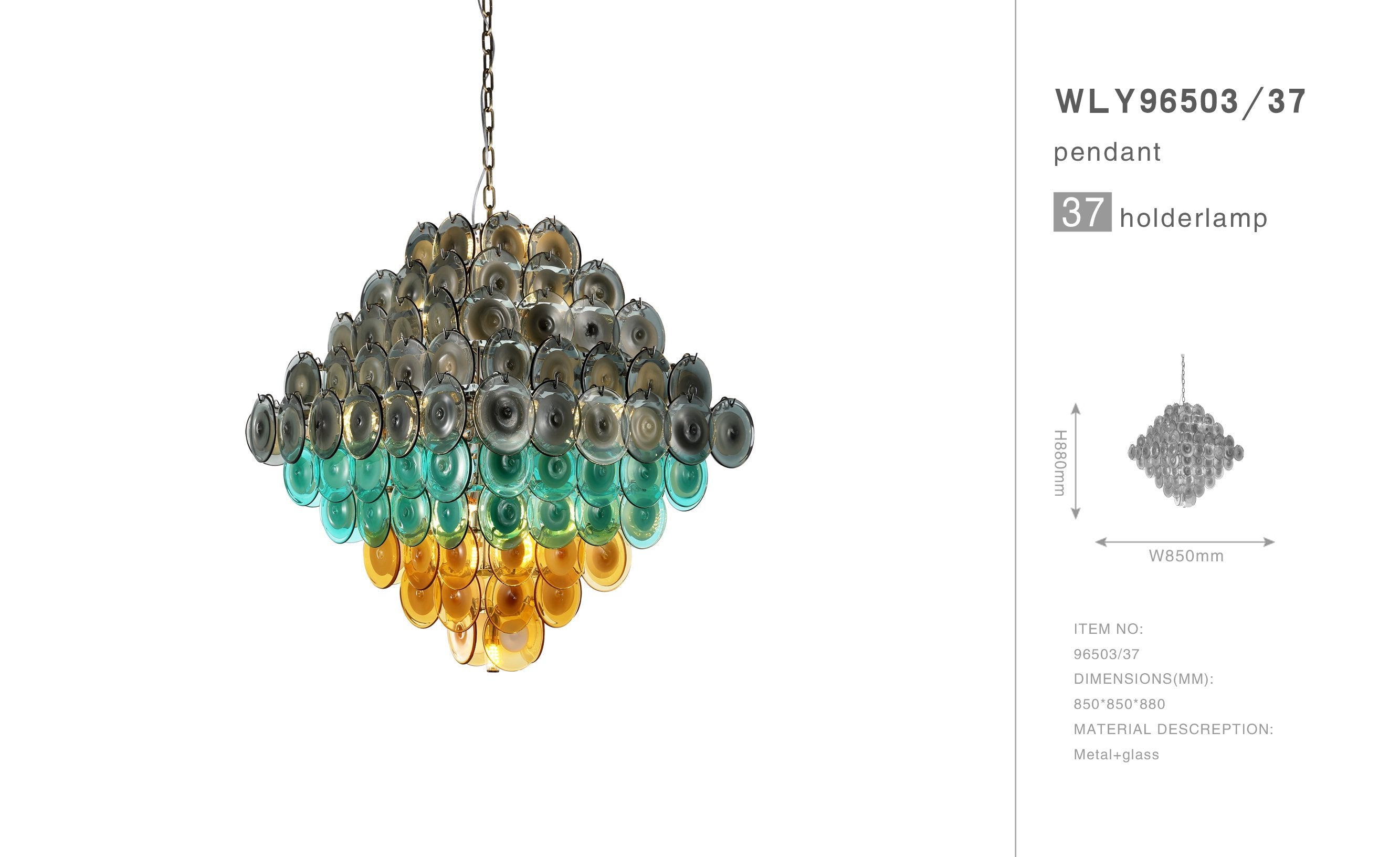 Bettina Murano Round Glass Chandelier - Italian Concept - 