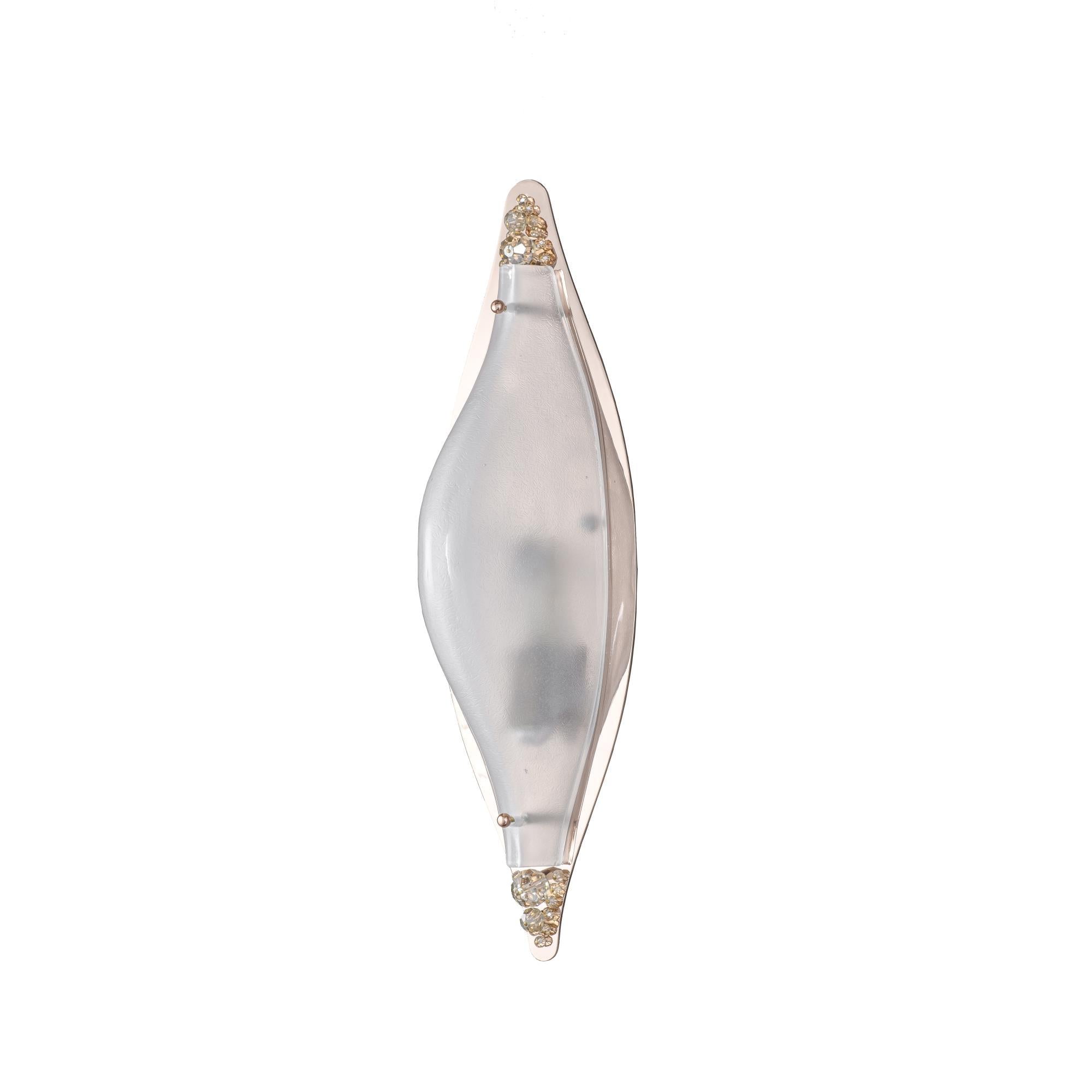 Alba  Tiered Oval Glass Sconce - Italian Concept - 